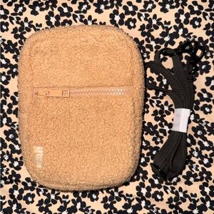 Brixley Tan Sherpa Crossbody Bag